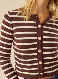 Katalina Striped Cardigan Detail 2 - TULLABEE