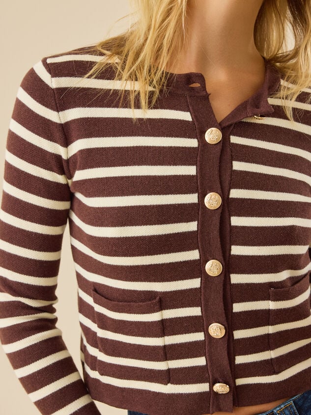 Katalina Striped Cardigan Detail 2 - TULLABEE