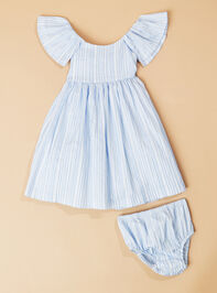 Emma Flutter Sleeve Toddler Dress Detail 2 - TULLABEE
