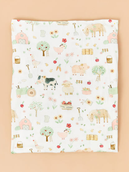 Farm Animal Swaddle Blanket - TULLABEE