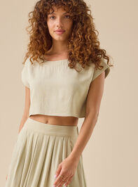 Jules Linen Crop Top - TULLABEE