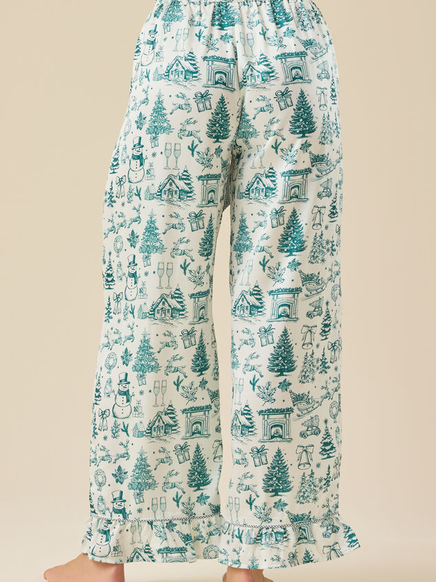 Kamila Satin Toile Sleep Pant Detail 6 - TULLABEE