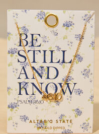 18K Gold Be Still & Know Charm Necklace - TULLABEE