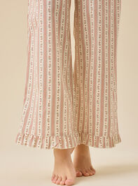 Candy Cane Stripe Mama Pj Set Detail 6 - TULLABEE