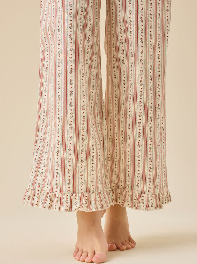 Candy Cane Stripe Mama Pj Set Detail 6 - TULLABEE