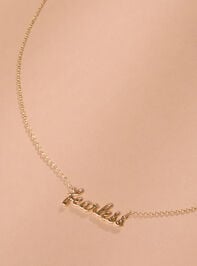 Faith over Fear Fearless Necklace Detail 3 - TULLABEE