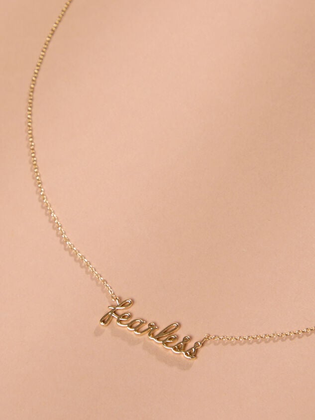 Faith over Fear Fearless Necklace Detail 3 - TULLABEE