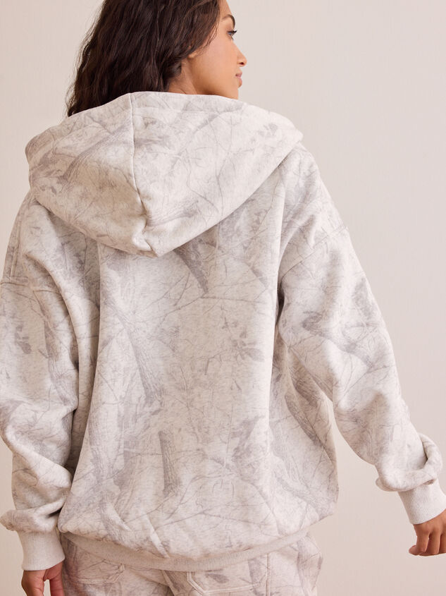 Blissful Camo Full Zip Pullover Detail 6 - TULLABEE