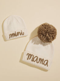 Mama Stitch Pom Beanie Detail 2 - TULLABEE