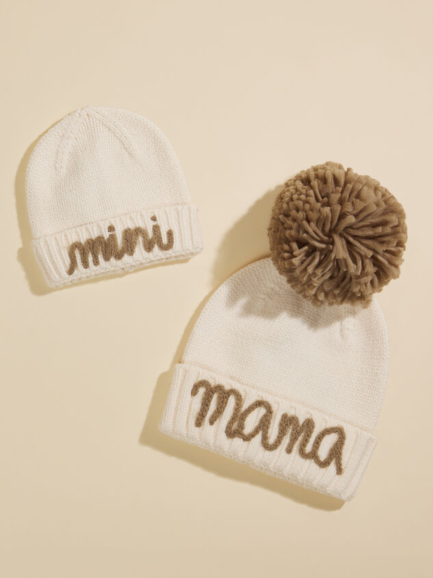 Mama Stitch Pom Beanie Detail 2 - TULLABEE