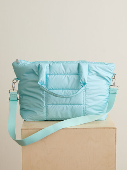 Metallic Puffer Tote Bag - TULLABEE