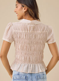 Petunia Floral Button-Up Top Detail 5 - TULLABEE