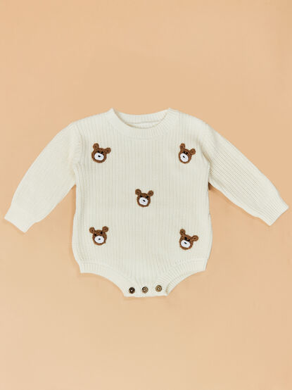 Bodie Bear Knit Bubble by Mudpie - TULLABEE