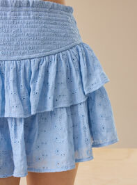 Cody Eyelet Mini Skort Detail 2 - TULLABEE