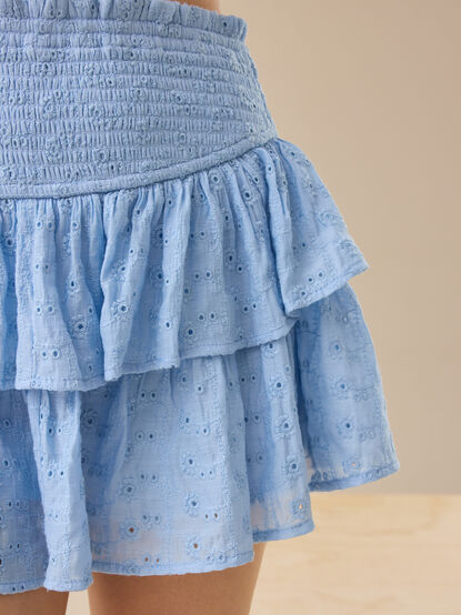 Cody Eyelet Mini Skort - TULLABEE