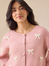 Brianna Bow Mama Cardigan Detail 4 - TULLABEE