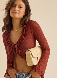 Vera Ruffle Tie Front Top - TULLABEE