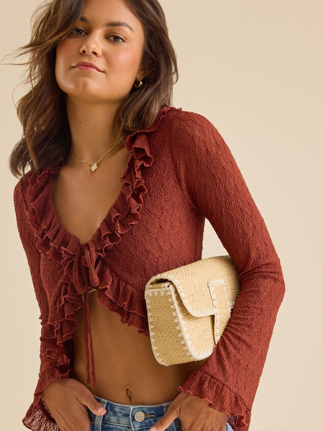 Vera Ruffle Tie Front Top - TULLABEE
