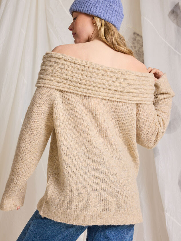 Sylvia Off Shoulder Sweater Detail 5 - TULLABEE