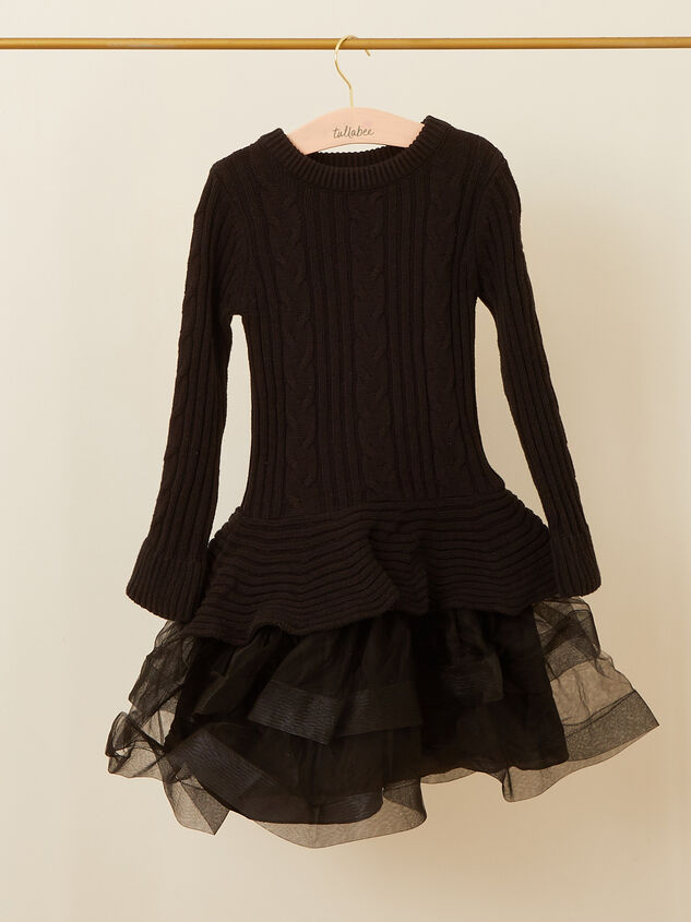 Anastasia Youth Tulle Sweater Dress Detail 1 - TULLABEE