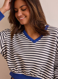 Supersoft Stripe Pullover Detail 4 - TULLABEE
