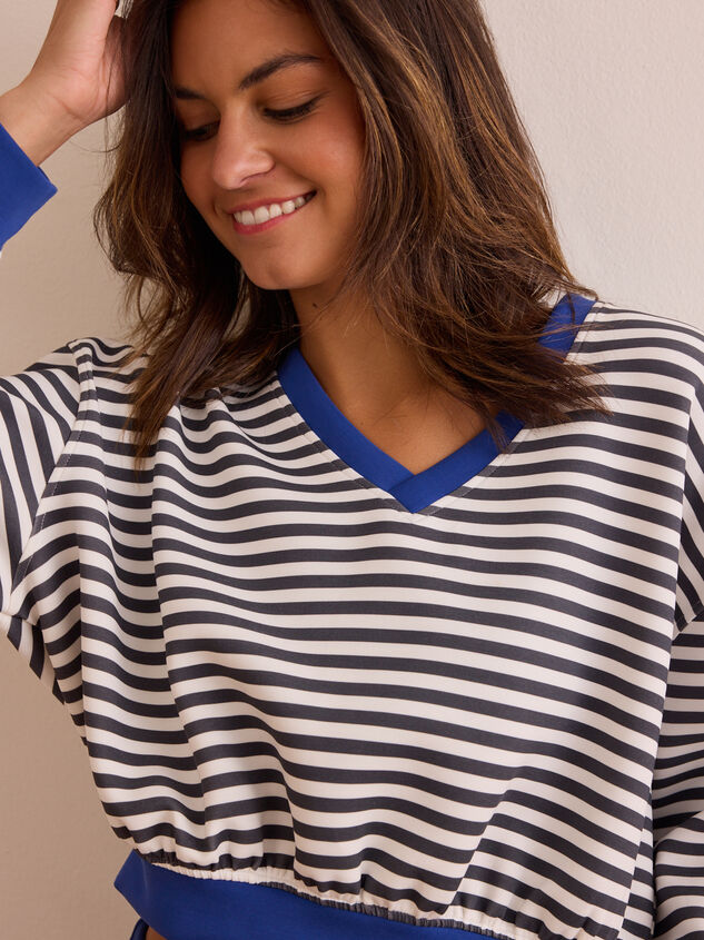 Supersoft Stripe Pullover Detail 4 - TULLABEE