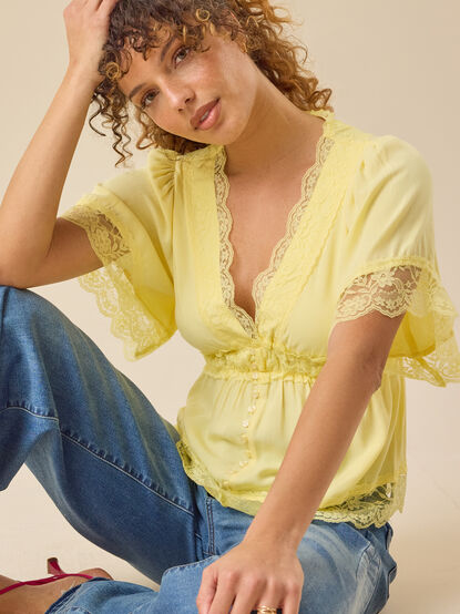 Evanelle Lace Babydoll Top - TULLABEE