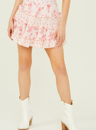 Baylor Floral Mini Skirt Detail 2 - TULLABEE
