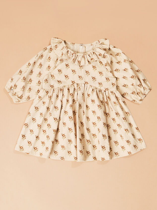 Anne Floral Corduroy Dress and Bloomer Set Detail 3 - TULLABEE
