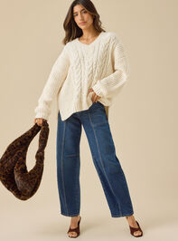 Ella Mixed Cable Sweater Detail 5 - TULLABEE