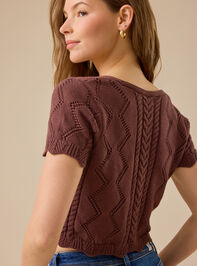 Bella Embroidered Tie Front Top Detail 5 - TULLABEE