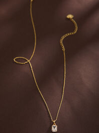 18K Gold Radiant Charm Necklace - TULLABEE