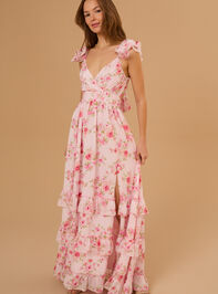 Faerin Floral Maxi Dress Detail 3 - TULLABEE