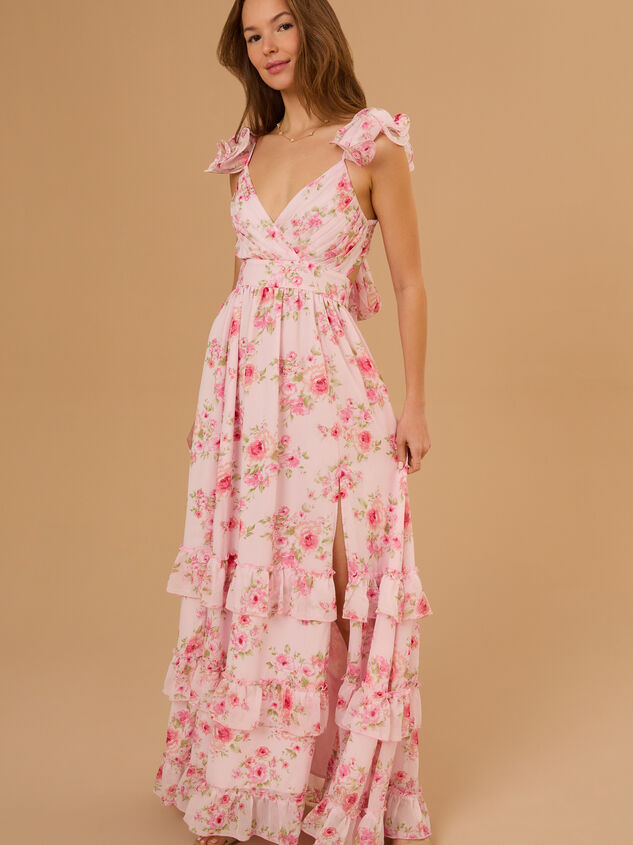 Faerin Floral Maxi Dress Detail 3 - TULLABEE