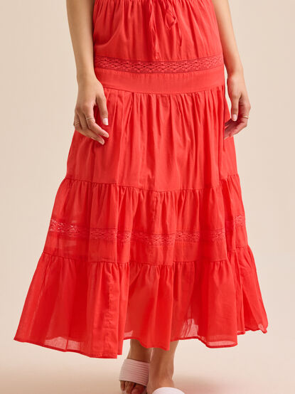 Austin Lace Midi Skirt - TULLABEE