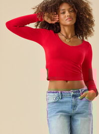 Elowyn Long Sleeve Ribbed Top - TULLABEE