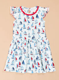 Maris Sailboat Tee Dress by Mud Pie - TULLABEE