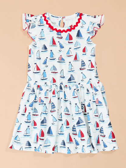 Maris Sailboat Tee Dress by Mud Pie - TULLABEE