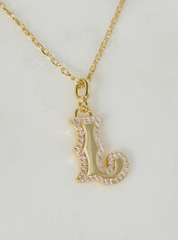 18K Gold Signature Letter Necklace - L - TULLABEE