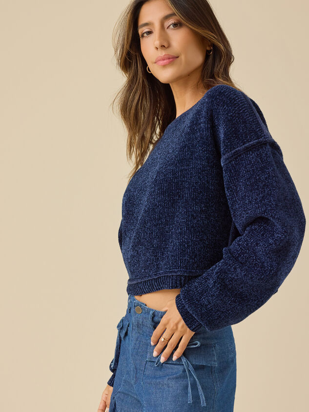Paulina Boatneck Chenille Sweater Detail 4 - TULLABEE