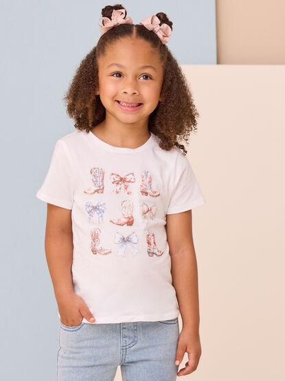 Boots and Bows Graphic Tee - TULLABEE