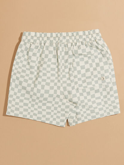 Dylan Checkered Swim Trunks by Rylee + Cru - TULLABEE