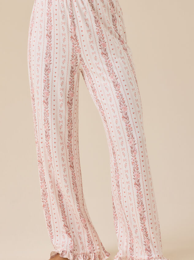 Marli Floral Lounge Pant Detail 3 - TULLABEE