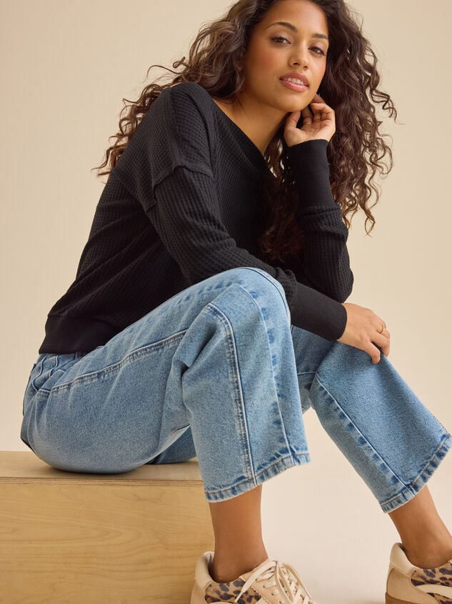 Ariadne Thermal Boatneck Top Detail 4 - TULLABEE