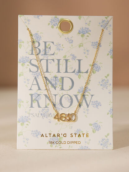 Be Still and Know Charm Necklace - TULLABEE