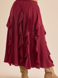 Autumn Ruffle Midi Skirt Detail 4 - TULLABEE