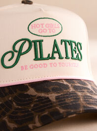 Leopard Pilates Trucker Hat Detail 2 - TULLABEE