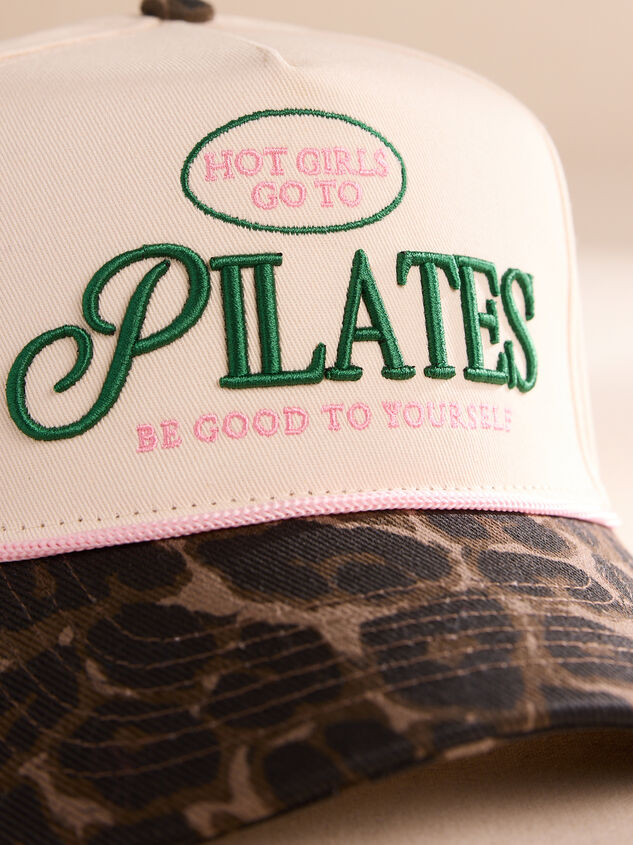 Leopard Pilates Trucker Hat Detail 2 - TULLABEE