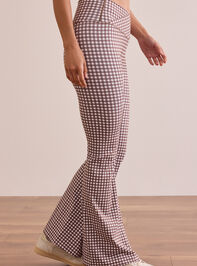 Step Up Gingham Flare Legging Detail 4 - TULLABEE