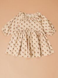 Anne Floral Corduroy Dress and Bloomer Set Detail 3 - TULLABEE